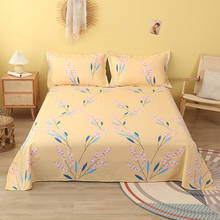 Bonenjoy lençol de cama 100% algodão tamanho duplo/queen/king, 1 peça, padrão floral, plano, para adultos, lençol de cama casal (sem fronha 2024 - compre barato