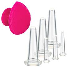 7pcs Vacuum Cupping Cups Set Rubber Head Glass Anti Cellulite Massage Chinese Therapy Face Cupping Set Cans For Health Massage 2024 - buy cheap