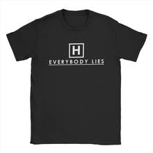 Camisetas Geek divertidas para hombre, camiseta de Everybody Lies Dr House, de manga corta Camiseta ajustada, camiseta informal para hombre 4XL 5XL, descuento 2024 - compra barato
