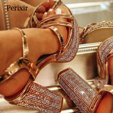 Perixir-Sandalias de tacón cuadrado para mujer, zapatos de verano con punta abierta, estilo romano, Sexy, para fiesta, 2021 2024 - compra barato