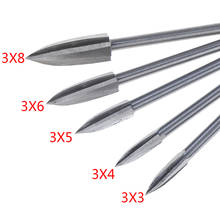 Gran oferta 3mm vástago 3-8mm fresadoras de acero blanco bordes afilados herramientas de carpintería tres cuchillas para tallado de madera cuchillos 2024 - compra barato
