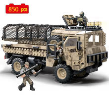 Military Series WWII Heavy Tactical Truck Soldier SWAT Weapon accessories Building Blocks Bricks Toys Gifts 2024 - buy cheap