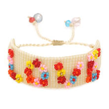 Go2boho Boho Miyuki Flower Bracelets Jewelry for Girl Pulseras Summer Beach Bracelets For Women Best Friends Femme Jewellery 2024 - buy cheap