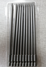 Conjunto de brocas de chave de fenda magnética, torx, de aço s2 1/4/8 ", haste sextavada 150mm/75mm t25 2024 - compre barato