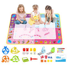 Kids Magic Water Drawing Mat with Painting Pen & Stamp Set Reusable Drawing Sets Coloring Board Educational Toys for Children 2024 - buy cheap