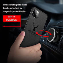 Funda magnética 3D de ciervo con textura de tela para Huawei P40 Lite, 4G 5G carcasa con placa magnética integrada para Huawei P40,P40 Pro,P40 Lite E Cover 2024 - compra barato