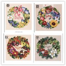 Counted Cross Stitch Kit Cross Stitch DIY Needlework Counted Chinese Cross-stitch Kits For Embroidery Crafts seasons hoop 2024 - buy cheap