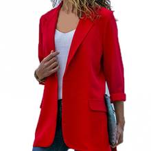 Fashion Blazer Womens Suit Jackets Long Seelve Solid Coat Office Ladies Jacket Casual Outerwear Suit Blazer Mujer chaqueta mujer 2024 - buy cheap