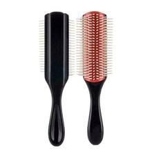 Cerdas de cepillo de cojín de barbero, 9 filas, desenreda el pelo, peine antiestático, masajeador del cuero cabelludo para peluquería 2024 - compra barato