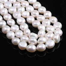 Freshwater Pearl Loose Irregular White Beads 10-11 Mm For DIY Bracelet Earring Necklace Sewing Craft Jewelry Accessory 2024 - buy cheap