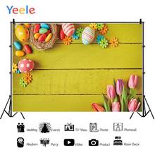 Yeele Yellow Wood Boards Easter Eggs Flower Baby Food Photophy Backdrops Custome Vinyl Photographic Backgrounds For Photo Studio 2024 - buy cheap