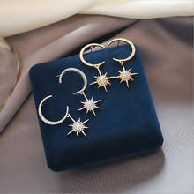 Fashion Korean Women Dangle Earrings New Crystal Rhinestones Stars Moon Long Pendant Earrings for Women Elegant Jewelry Gifts 2024 - buy cheap