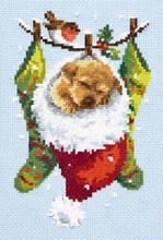 Вышивка крестиком щенок на рождественском носочке, 11CT, 18ct, 14ct, хлопковая нить для рукоделия 2024 - купить недорого
