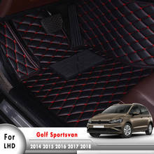 Car Floor Mats For Golf Sportsvan 2016 2017 2018 2019 Custom Carpets Leather Rugs Auto Styling Accessories For Volkswagen vw 2024 - buy cheap