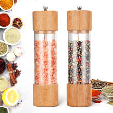 Manual Salt Pepper Grinder Mill Wood Acrylic Spice Seasoning Muller Home Kitchen BBQ Cooking Tools Cookware Spice Milling Gadget 2024 - buy cheap
