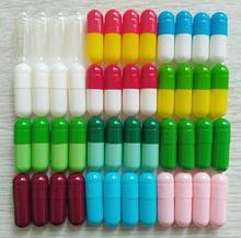 Cápsulas recarregáveis de medicina para gelatina, cápsulas de gelatina vazias coloridas com tamanho 0 #5000 2024 - compre barato