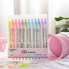 Mildliner-rotuladores fluorescentes de doble punta para niños, 12 colores, marcador, papelería 2024 - compra barato