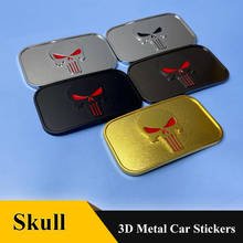 1pcs Punisher Body Badge 3D Skull Sticker Metal Auto Emblem For The Whole Body QX80 FX35 G25 Q70 Qx60 Car styling Accessories 2024 - buy cheap