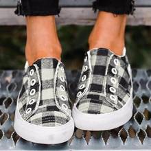 AARDIMI Students Slip-On Balllet Flats Ladies Canvas Shallow Shoes Woman Casual Checkered Footwear Female Fashion Sneakers 2024 - buy cheap