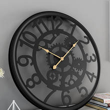 European Style Wall Clocks Home Decor Living Room Decoration Clock Mechanism Black Metal Mute Clocks Bedroom Kitchen Wall Watch 2024 - buy cheap