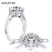 ANZIW Fashion 925 Sterling Silver 2.65 Carat Round Cut Engagement Ring Simulated Diamond Wedding Silver Ring  Jewelry Gifts 2024 - buy cheap