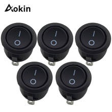 10PCS 15x10mm Small Round Boat Rocker Switches Black Mini Round Black 2 Pin 3A/250V 6A/125V ON-OFF Rocker Switch 2024 - buy cheap