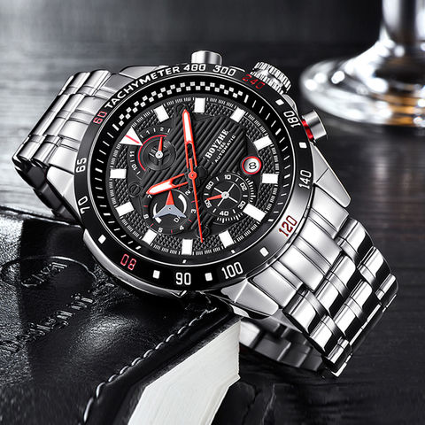 BOYZHE Men Automic Mechanical Watch Multifunction Week Calendar Display Waterproof Sport Mens Watches relogio masculino Clock 2022 - buy cheap