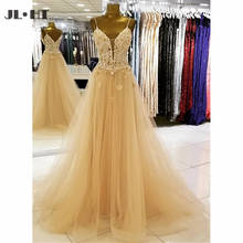 A-Line Prom Gown Evening Dresses With Lace Appliques V-Neck Tulle Formal Party Dress Prom Gown 2024 - buy cheap