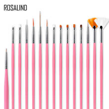 ROSALIND 15 Pcs/Set Nail Brushes for Manicure Design Tool Set 3D Gel Acrylic Brushes Liner Pen Nail Art Brush For Nails Design 2024 - buy cheap