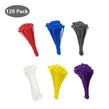 120 pcs Colorful Self-locking Nylon Cable Ties Garden Hose Fix Tool Greenhouse Irrigation System Watering Pipe Accessories 2024 - compre barato