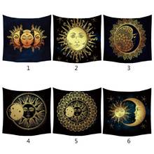 Toalha de parede de tarot psicodélico de sun e moon, toalha de mesa para adivinhação 2024 - compre barato