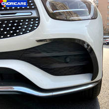 Estilo do carro frente nevoeiro lâmpadas decoração tiras para mercedes benz glc 2019 2020 faca ar guarnição splitter spoiler asa 2024 - compre barato