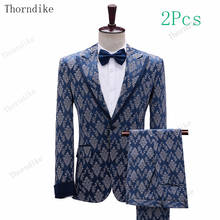Thorndike Elegant One Button Groomsmen Peaked Lapel Groom Tuxedos Men Suits Wedding/Prom Best Blazer ( Jacket+Pants)T1038 2024 - buy cheap