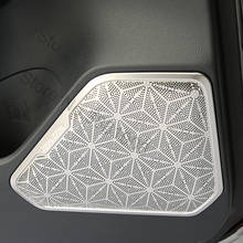 Car Interior Door Speaker Audio Horn Cover Trim Frame Sticker Styling 4pcs Stainless Steel for Toyota RAV4 2019 2020 Accessories 2024 - buy cheap