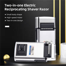 Electric Reciprocating Shaver Rechargeable Stainless Steel Shaving Razor Mini Electric Mustache Trimmer with Pop-up Trimmer 31 2024 - buy cheap