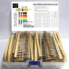 1w 5% 56 valores * 20 peças = 1120 peças 0,33r-2.2 kit de resistor de filme de carbono moh 2024 - compre barato