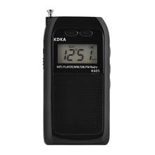 K605 mini bolso rádio fm am sw mw sintonização digital receptor de rádio mp3 player música onda média/onda curta/fm rádio estéreo 2024 - compre barato