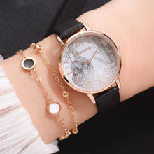 Элегантные женские кожаные часы, модные женские кварцевые наручные часы, женские часы с бриллиантами, женские часы 2024 - купить недорого