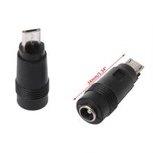 5 Pcs 5.5x2.1mm Feminino Jack para Micro USB Macho Adaptador de Conector de Alimentação DC 2024 - compre barato