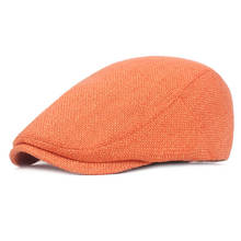 Fibonacc- gorro plano de lino para hombre y mujer, Boina estilo británico, Vintage, francés, para verano 2024 - compra barato