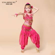 Belly Dance Girl Costume Sets Kids Indian Dance Dress Child Dance Costumes Bollywood For Girl Performance Dance Wear 3 Colors 2024 - buy cheap