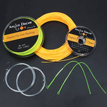 Combo de linha de pesca com 2/3/4/5/6/7/8 wt, linha de suporte frente e flutuante, 20/30lb, conector de líder cônico tippet 2024 - compre barato