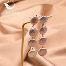 XlentAg 100% Natural Baroque Purple Pearl For Women Lovers' Minimalism Engagement Gift Luxury Vintage Earrings Kolczyki GE0841A 2024 - buy cheap