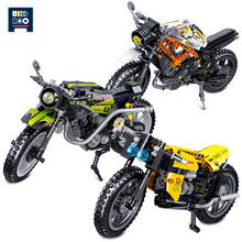 Ukboo cidade alta-tecnologia velocidade moto modelo blocos de construção do carro da motocicleta tijolo criar brinquedos educativos para crianças 2024 - compre barato
