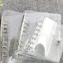 1Pcs Transparent PVC File Folder A4/A5/A6/A7 Notebook Ring Leaf Binder School Office Supplies 2024 - compre barato