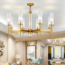 Modern Gold Metal Led Chandeliers Lighting Long Glass Living Room Led Pendant Chandelier Lights Dining Room Hanging Lamp Fixture 2024 - buy cheap