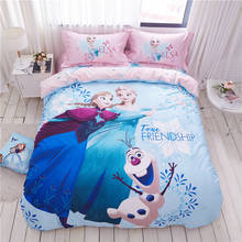 Disney Frozen Elsa and Anna Princess Olaf Bedding Sets Pure Cotton Duvet Cover Set Home Textiles with Flat Bed Sheet Home Decor 2024 - buy cheap