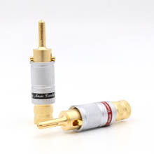 4PCS CMC 6008 Lockable banana plug speaker cable plug hifi Screw locking 2024 - buy cheap