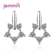 Party Shinning Star Cubic Zircon Shape Rhinestone 925 Sterling Silver Drop Earrings For Women Dangle Eardrop Earings Jewelry 2024 - buy cheap