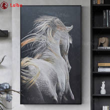 Diy pintura diamante arte abstrata, correndo cavalo branco 5d diamante mosaico quadrado completo broca diamante bordado ponto cruz 2024 - compre barato